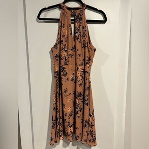 Express Dress | Express Halter Floral Dress in Dusty Rose | 8